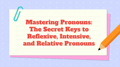 Free Reflexive, Intensive, and Relative Pronouns to Edit Online