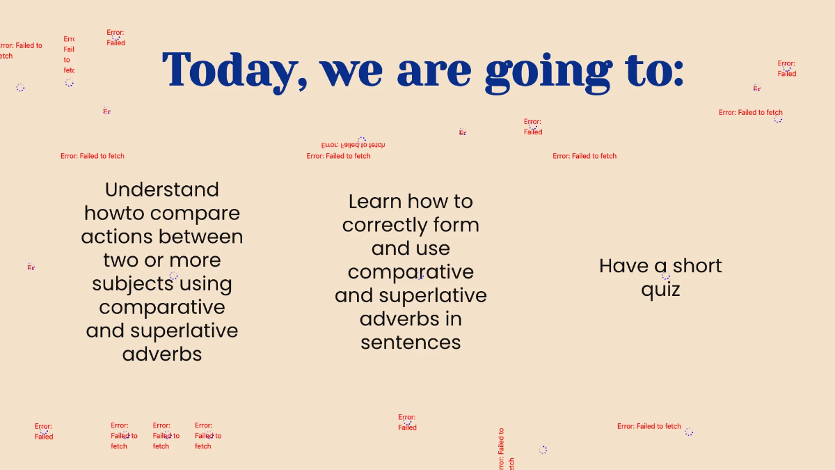 Free Comparative and Superlative Adverbs Template to Edit Online