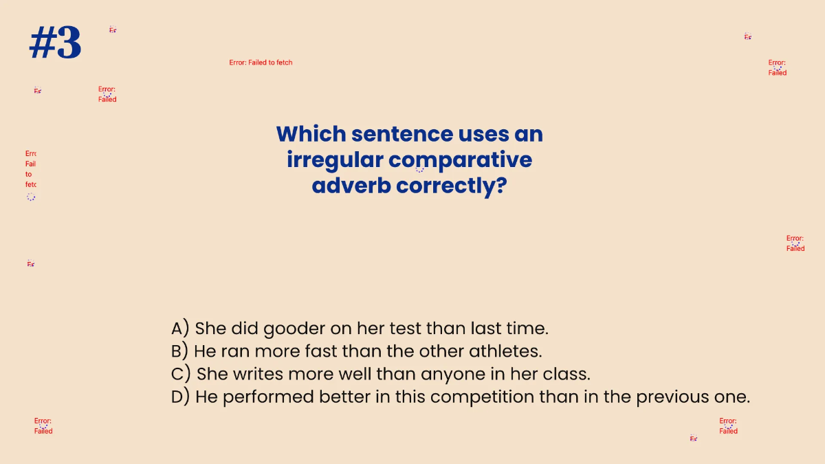 Free Comparative and Superlative Adverbs Template to Edit Online