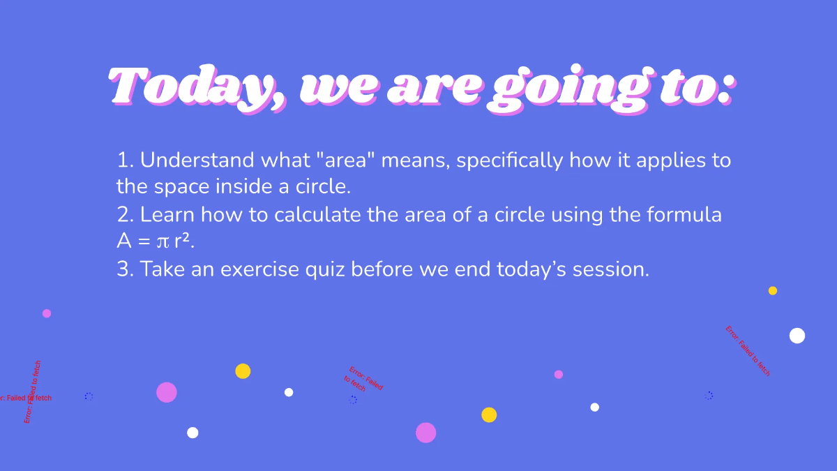 Free Area of Circles Template to Edit Online