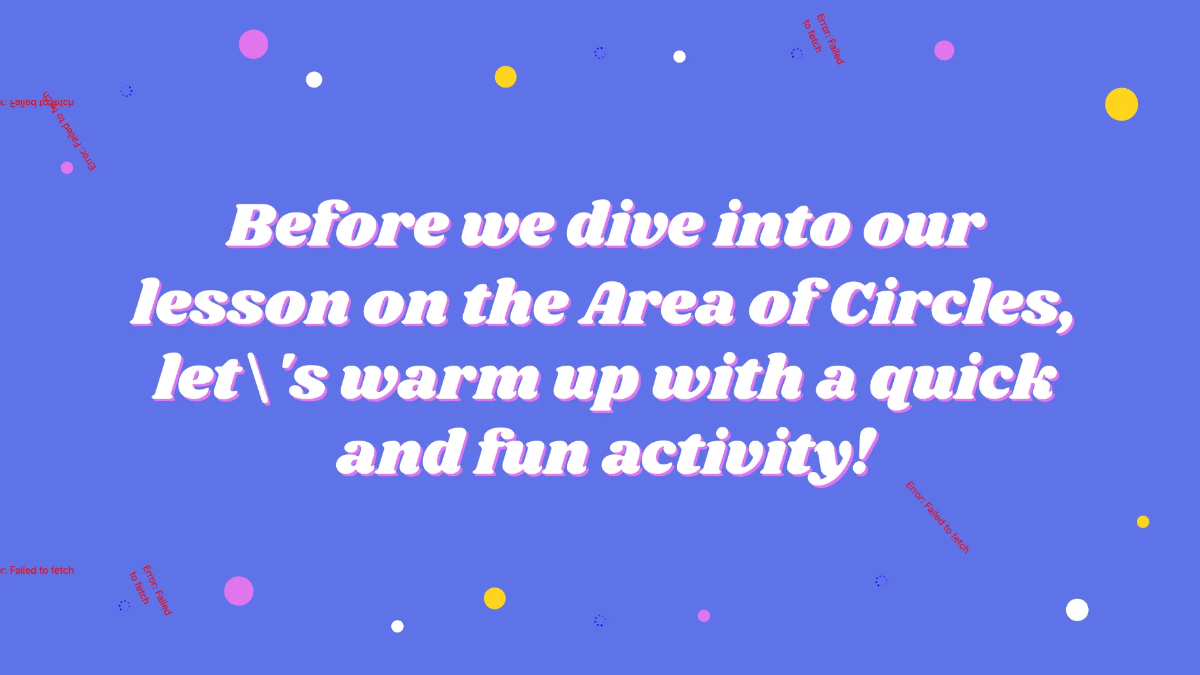 Free Area of Circles Template to Edit Online