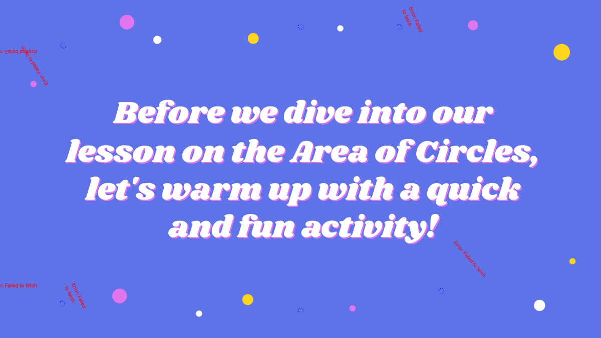 Free Area of Circles Template to Edit Online