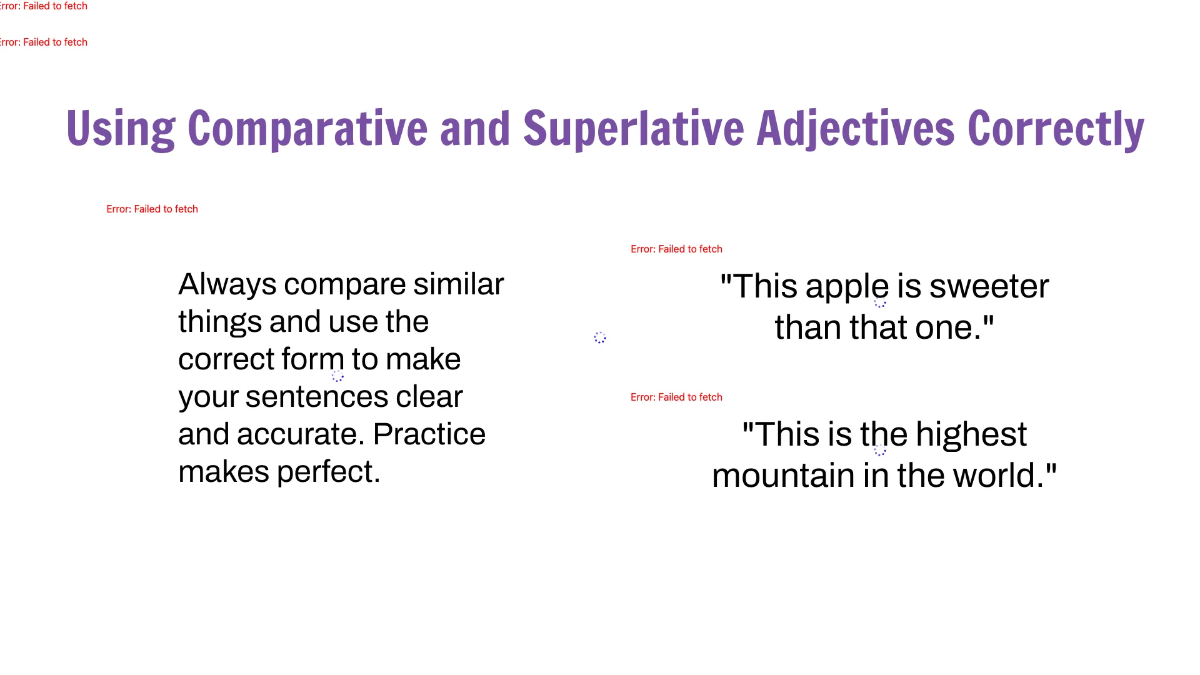 Free Comparative and Superlative Adjectives Template to Edit Online