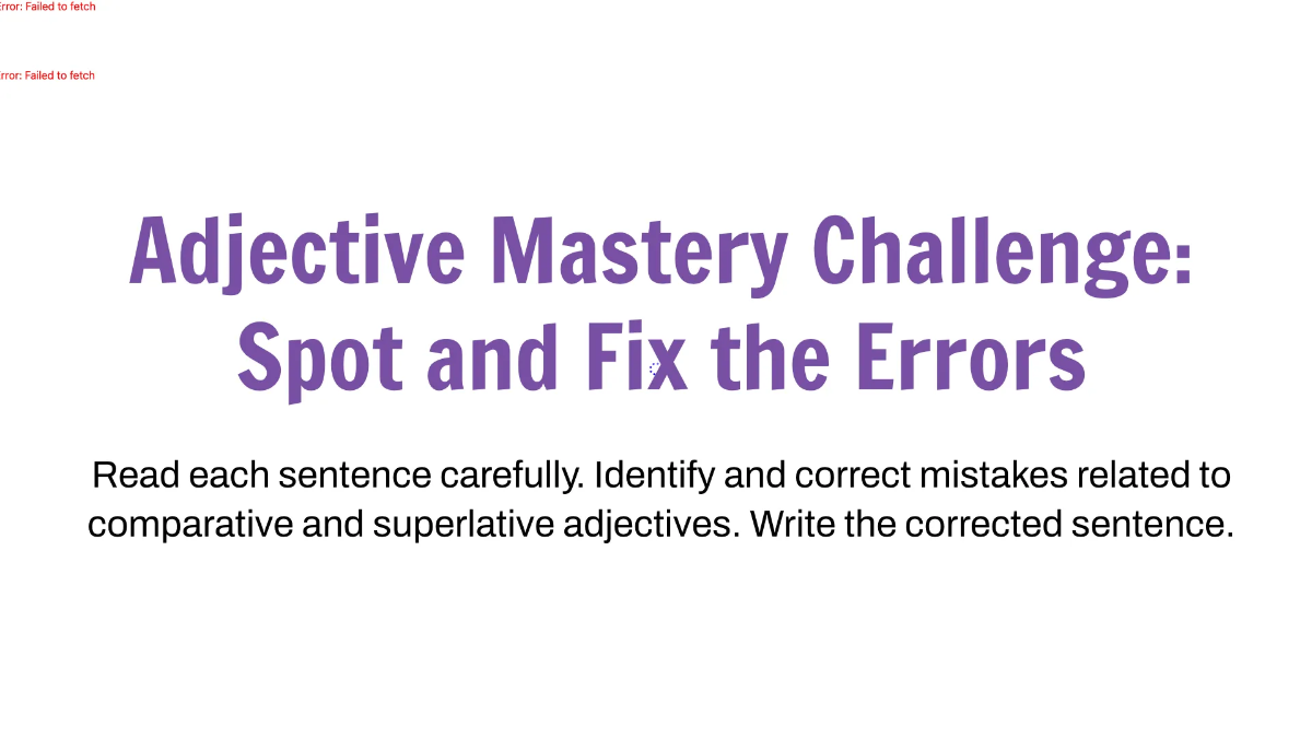 Free Comparative and Superlative Adjectives Template to Edit Online