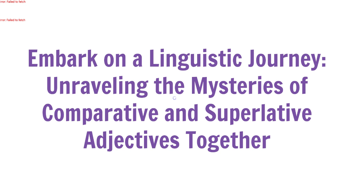 Free Comparative and Superlative Adjectives Template to Edit Online