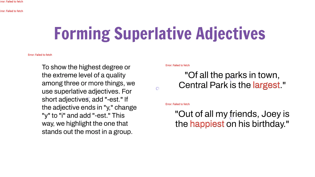 Free Comparative and Superlative Adjectives Template to Edit Online