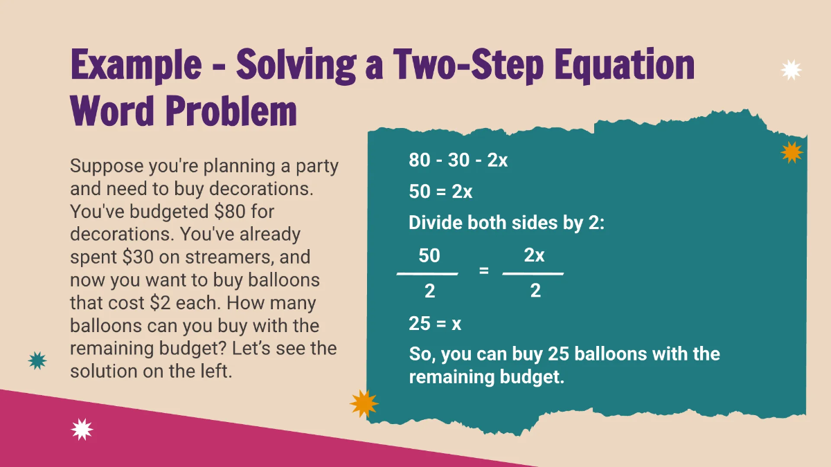 Free Solve One-Step And Two-Step Linear Equations: Word Problems Template to Edit Online