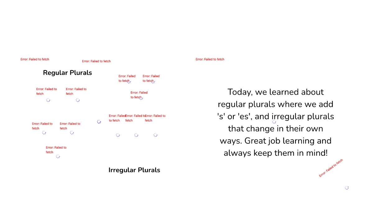 Free Regular and Irregular Plurals Template to Edit Online