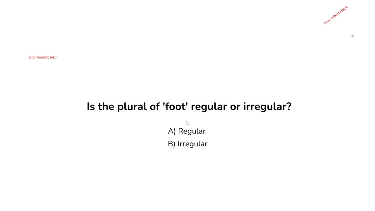 Free Regular and Irregular Plurals Template to Edit Online