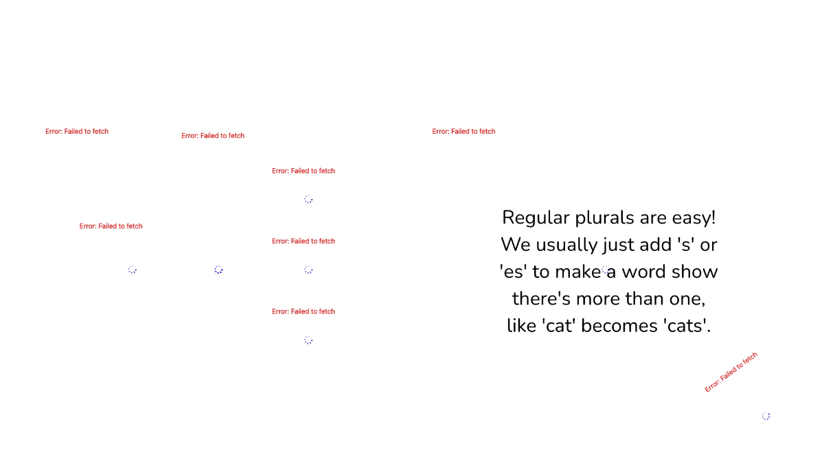Free Regular and Irregular Plurals Template to Edit Online