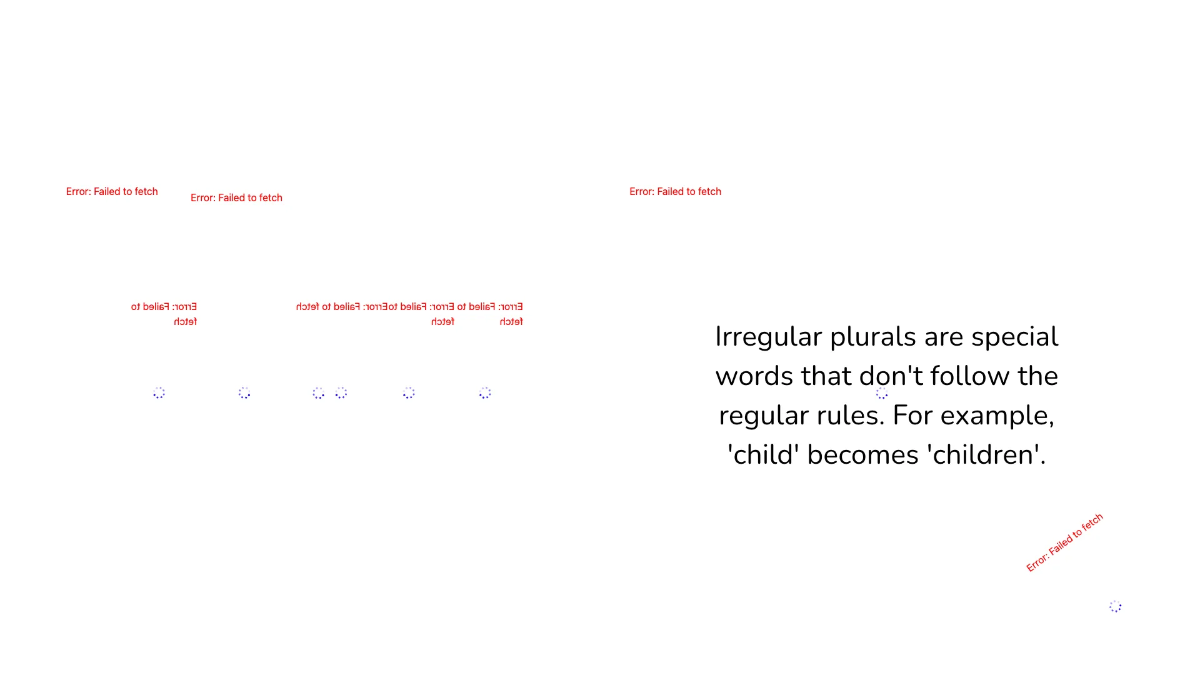 Free Regular and Irregular Plurals Template to Edit Online