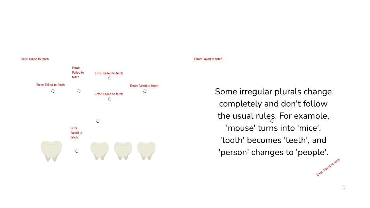 Free Regular and Irregular Plurals Template to Edit Online