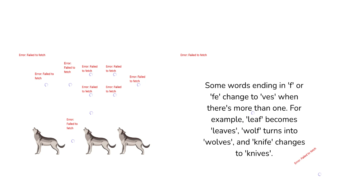 Free Regular and Irregular Plurals Template to Edit Online