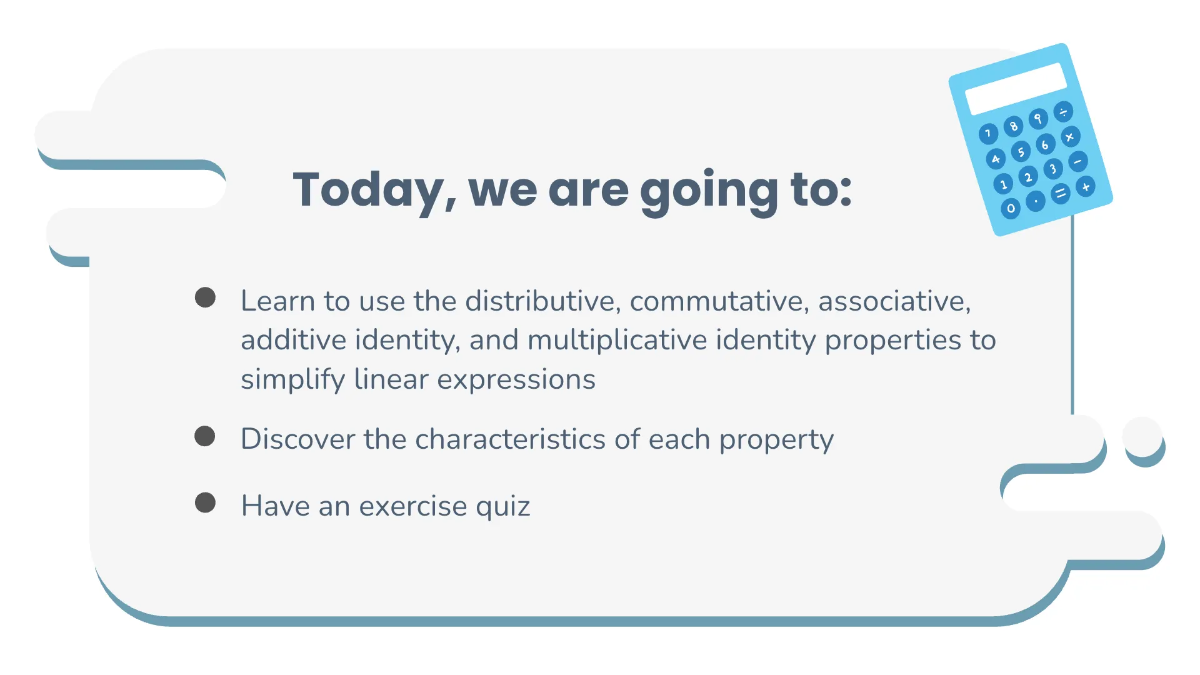 Free Simplify Linear Expressions Using Properties Template to Edit Online