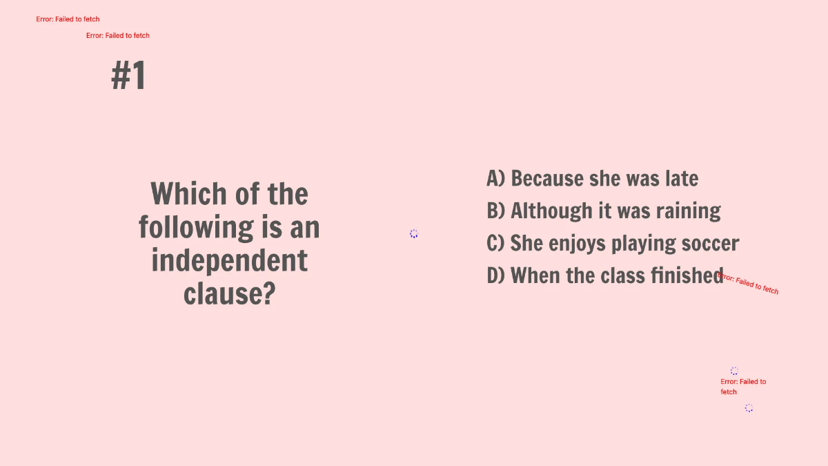 Free Dependent and Independent Clauses Template to Edit Online