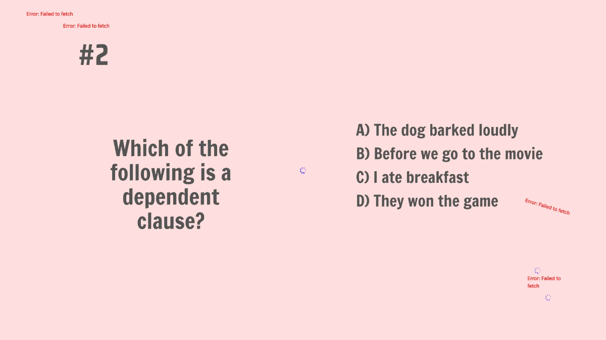 Free Dependent and Independent Clauses Template to Edit Online