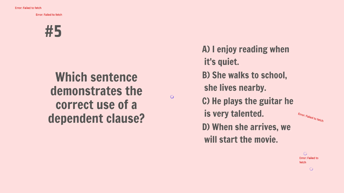 Free Dependent and Independent Clauses Template to Edit Online