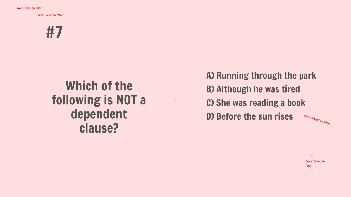 Free Dependent and Independent Clauses Template to Edit Online