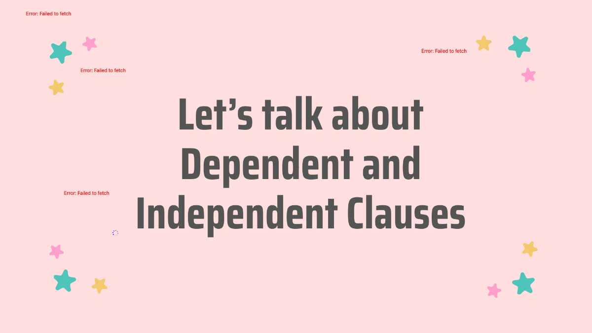 Free Dependent and Independent Clauses Template to Edit Online