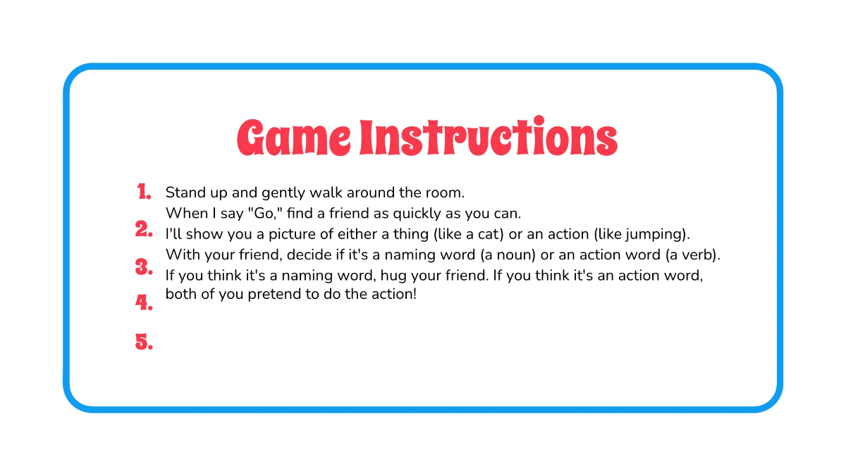 Free Parts of Speech Template to Edit Online