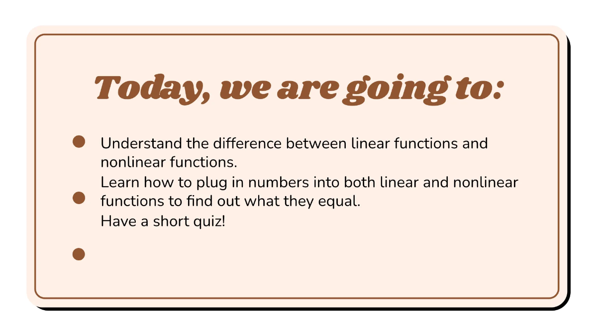 Free Evaluate A Linear and A Nonlinear Function Template to Edit Online