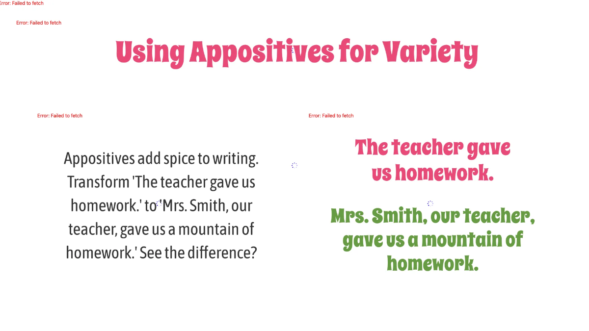 Free Appositives and Appositive Phrases Template to Edit Online