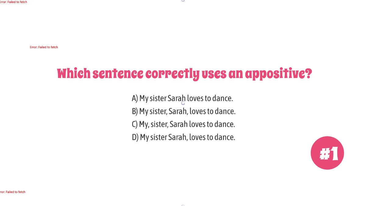 Free Appositives and Appositive Phrases Template to Edit Online