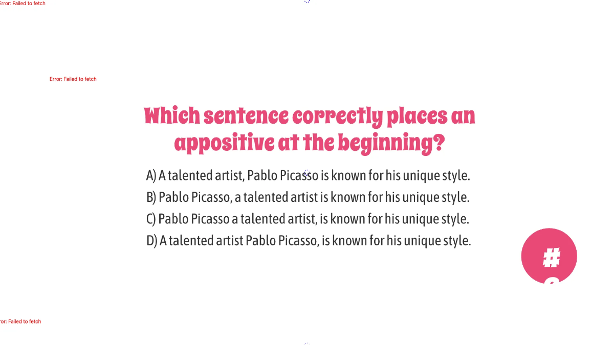 Free Appositives and Appositive Phrases Template to Edit Online