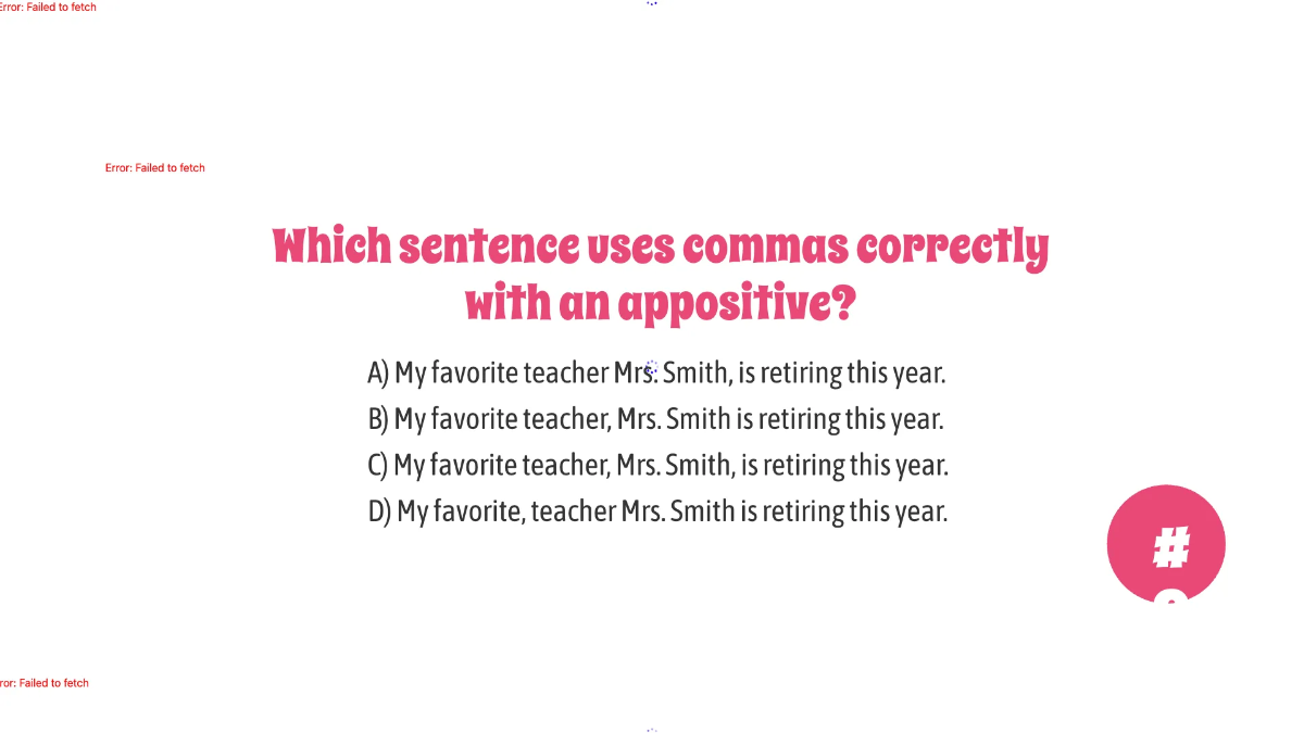 Free Appositives and Appositive Phrases Template to Edit Online