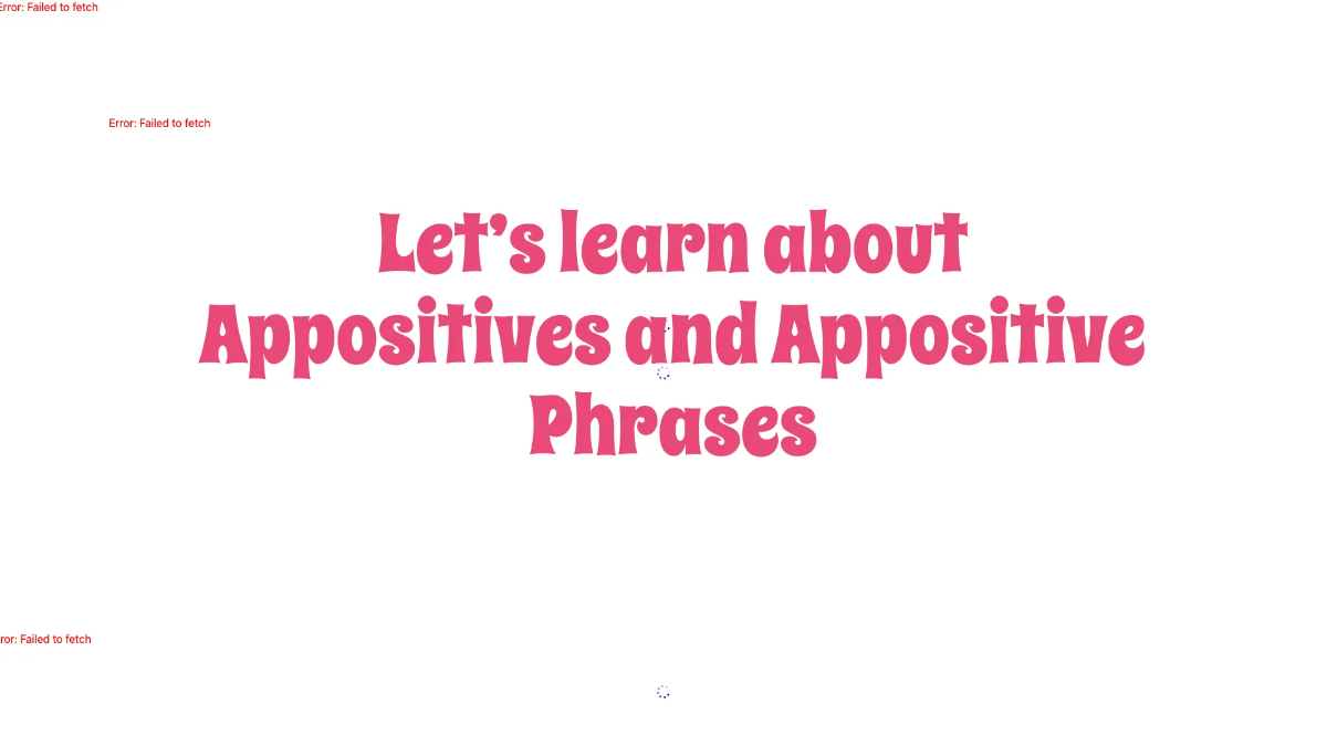 Free Appositives and Appositive Phrases Template to Edit Online
