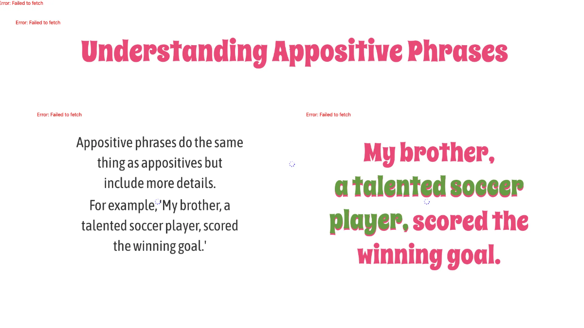 Free Appositives and Appositive Phrases Template to Edit Online