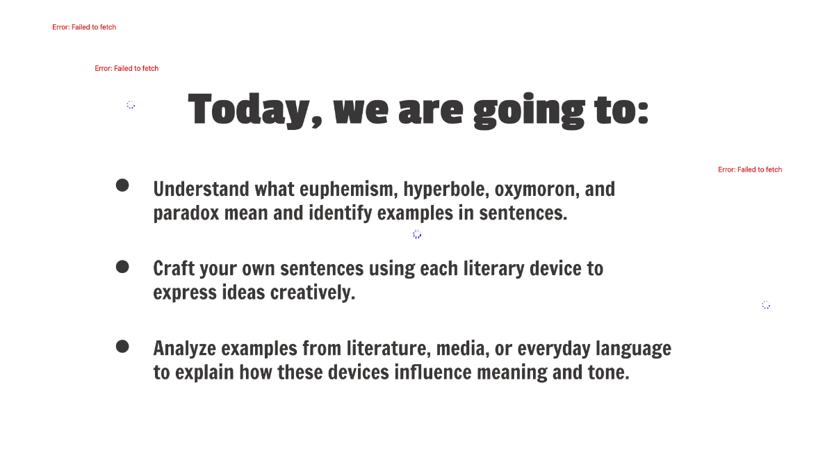 Free Euphemism, Hyperbole, Oxymoron, and Paradox Template to Edit Online