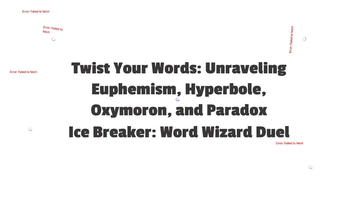 Free Euphemism, Hyperbole, Oxymoron, and Paradox Template to Edit Online