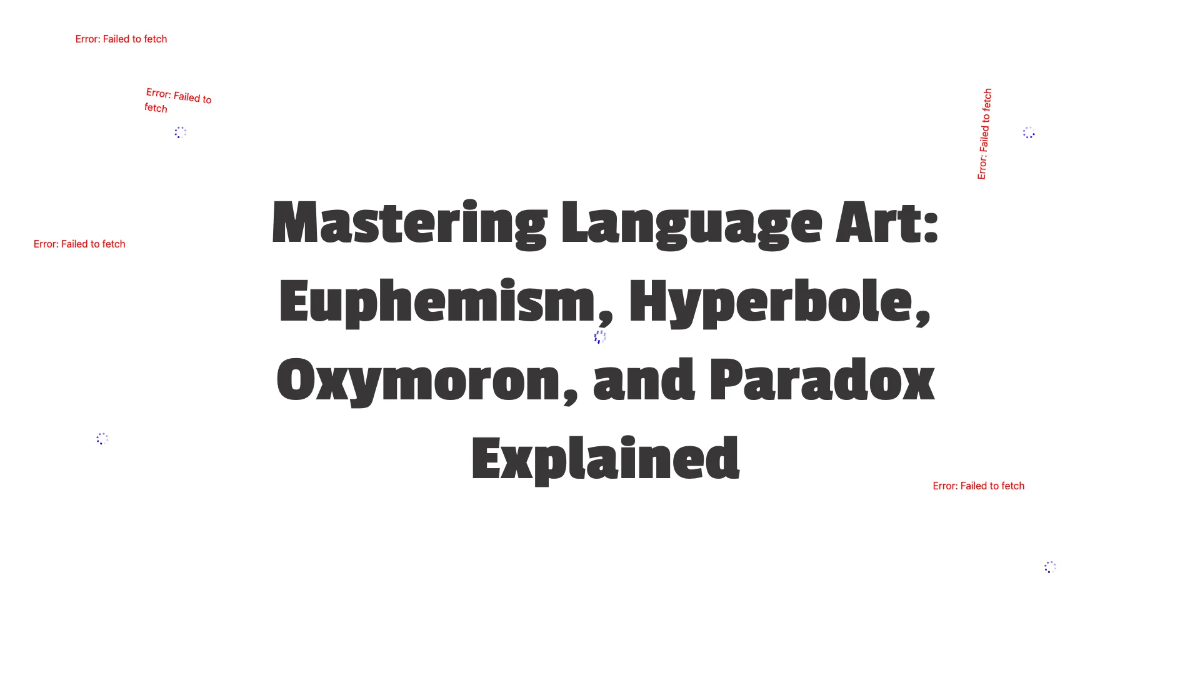 Free Euphemism, Hyperbole, Oxymoron, and Paradox Template to Edit Online