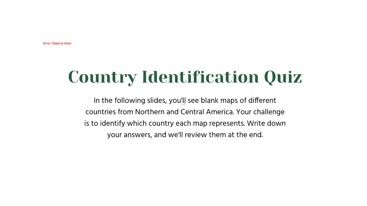 Free Countries of Northern and Central America Template to Edit Online