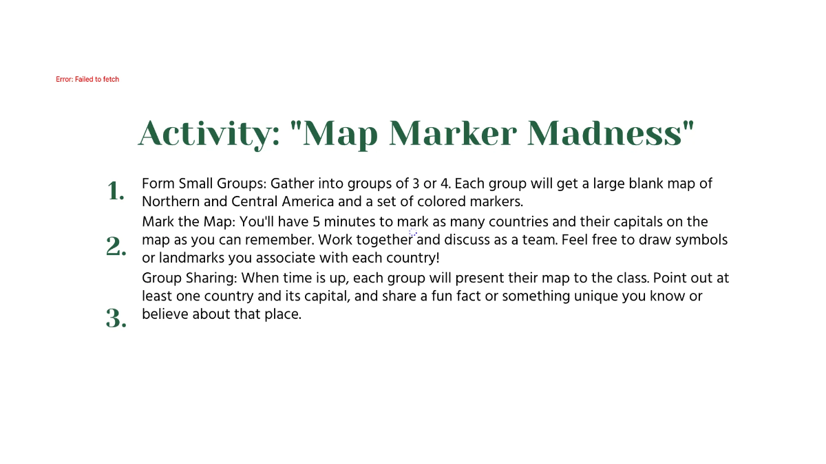 Free Countries of Northern and Central America Template to Edit Online