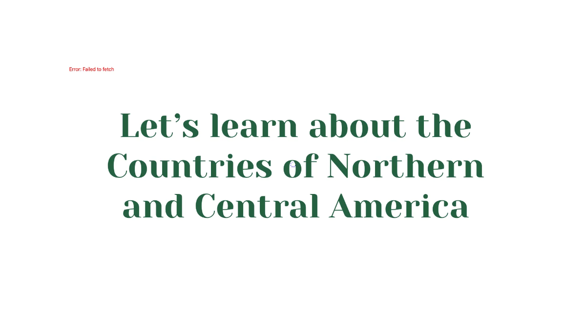 Free Countries of Northern and Central America Template to Edit Online