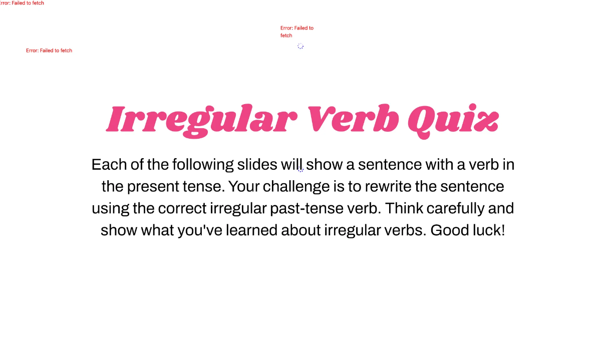 Free Irregular Past Tense Verbs Template to Edit Online