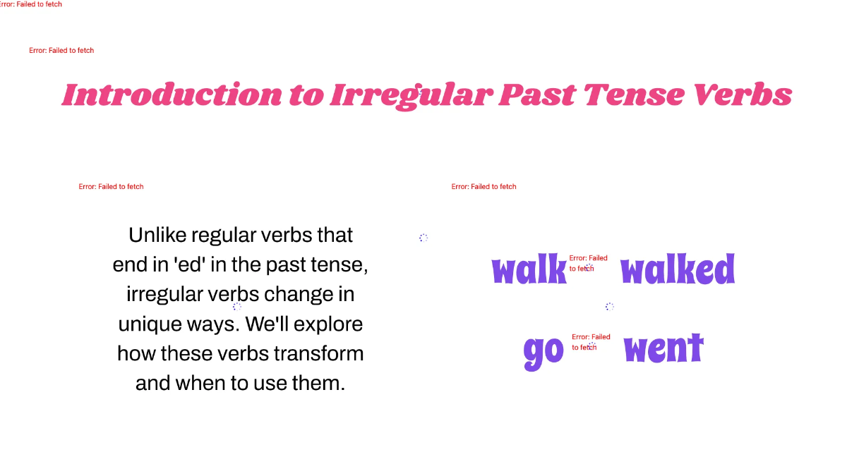 Free Irregular Past Tense Verbs Template to Edit Online