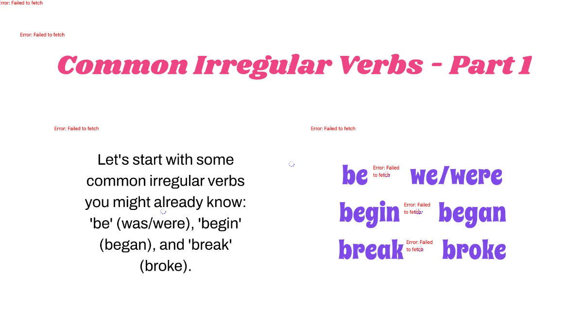 Free Irregular Past Tense Verbs Template to Edit Online