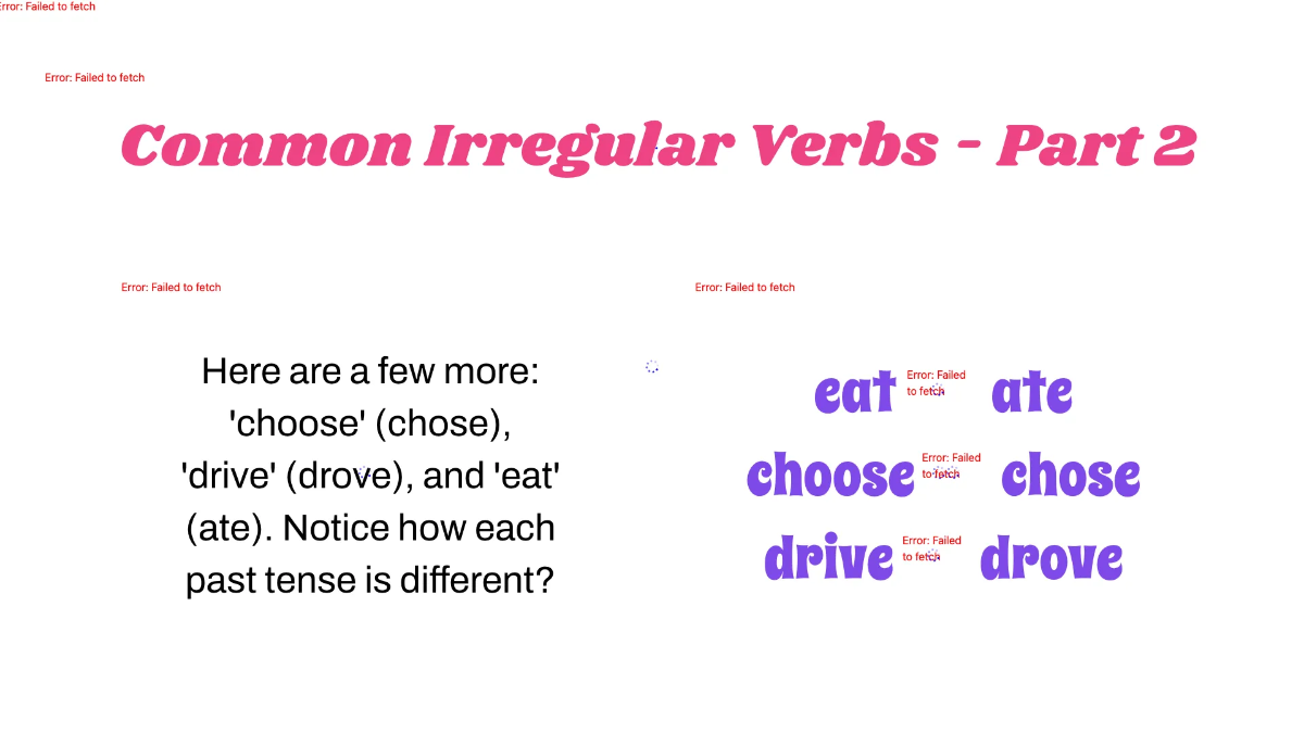 Free Irregular Past Tense Verbs Template to Edit Online