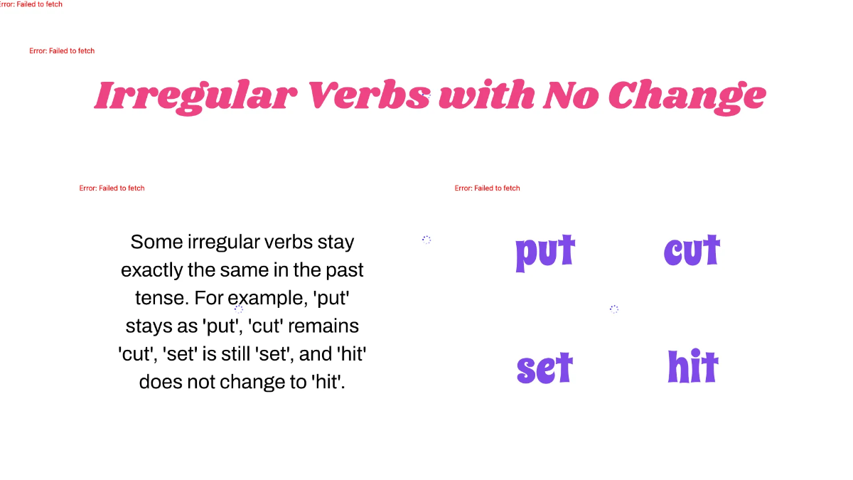 Free Irregular Past Tense Verbs Template to Edit Online
