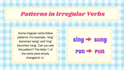 Free Irregular Past Tense Verbs to Edit Online