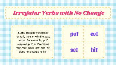 Free Irregular Past Tense Verbs to Edit Online