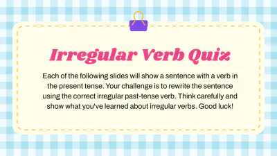 Free Irregular Past Tense Verbs to Edit Online