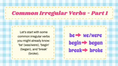 Free Irregular Past Tense Verbs to Edit Online