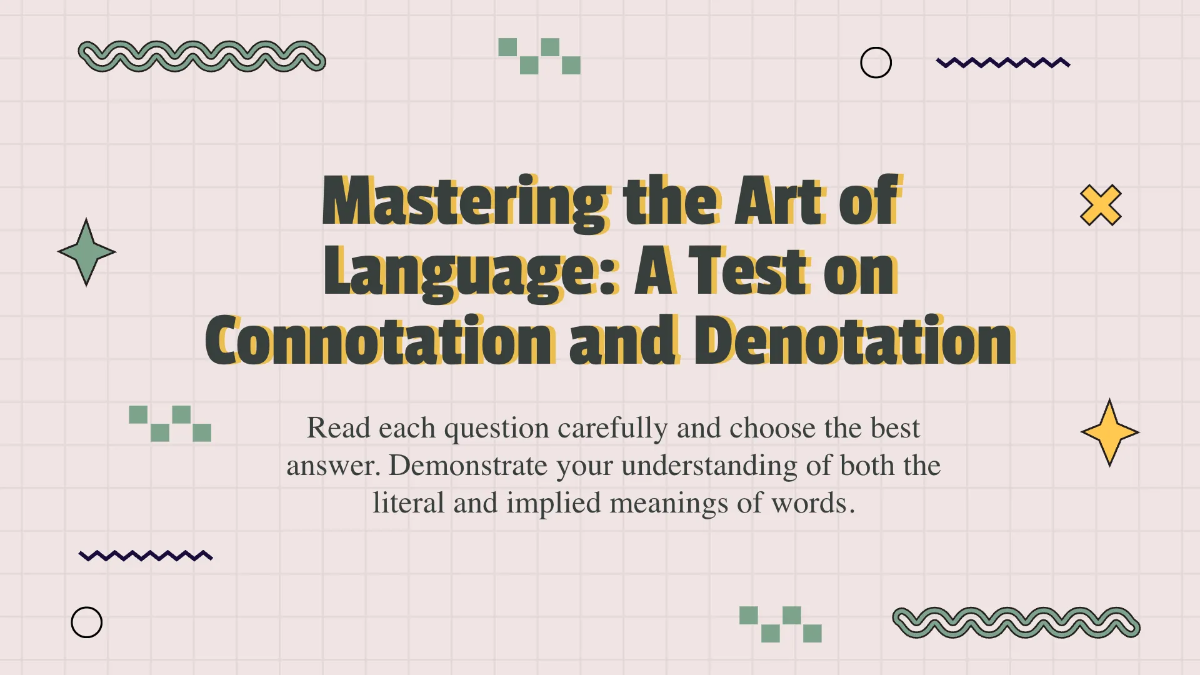 Free Connotation and Denotation of Words Template to Edit Online