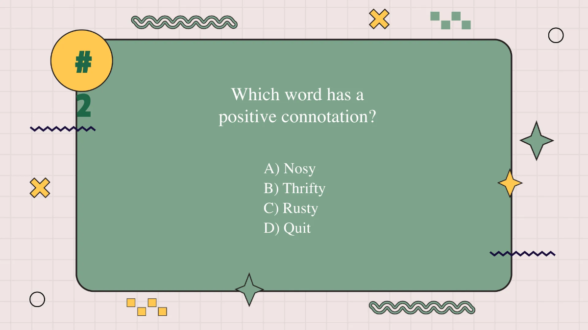 Free Connotation and Denotation of Words Template to Edit Online