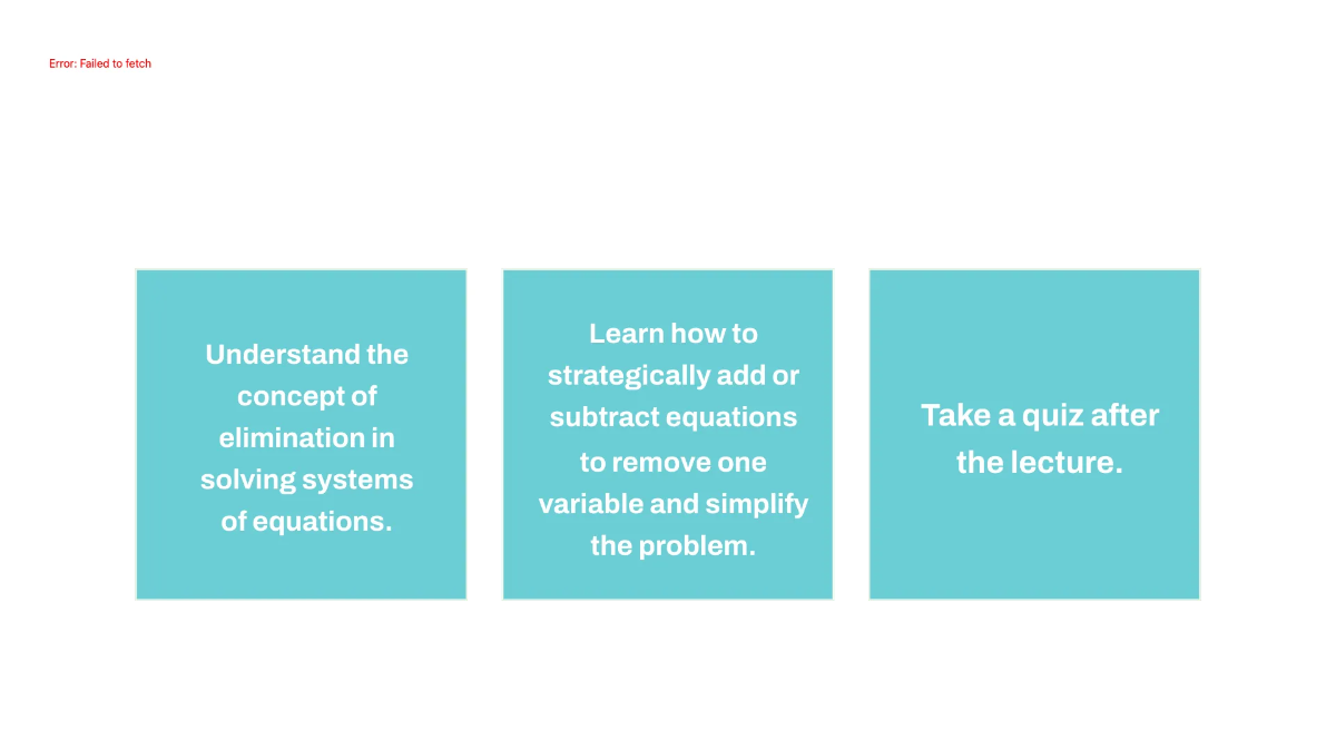 Free Solve A System of Equations Using Elimination Template to Edit Online