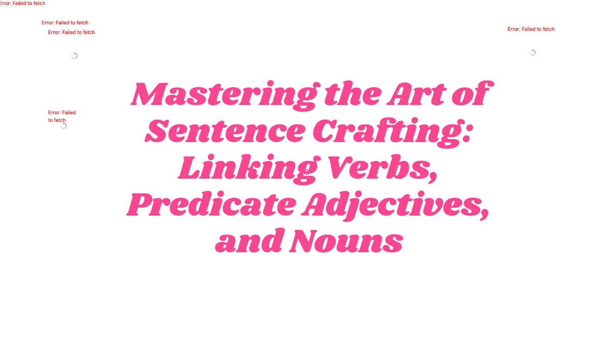 Free Identifying Linking Verbs, Predicate Adjectives, and Predicate Nouns Template to Edit Online